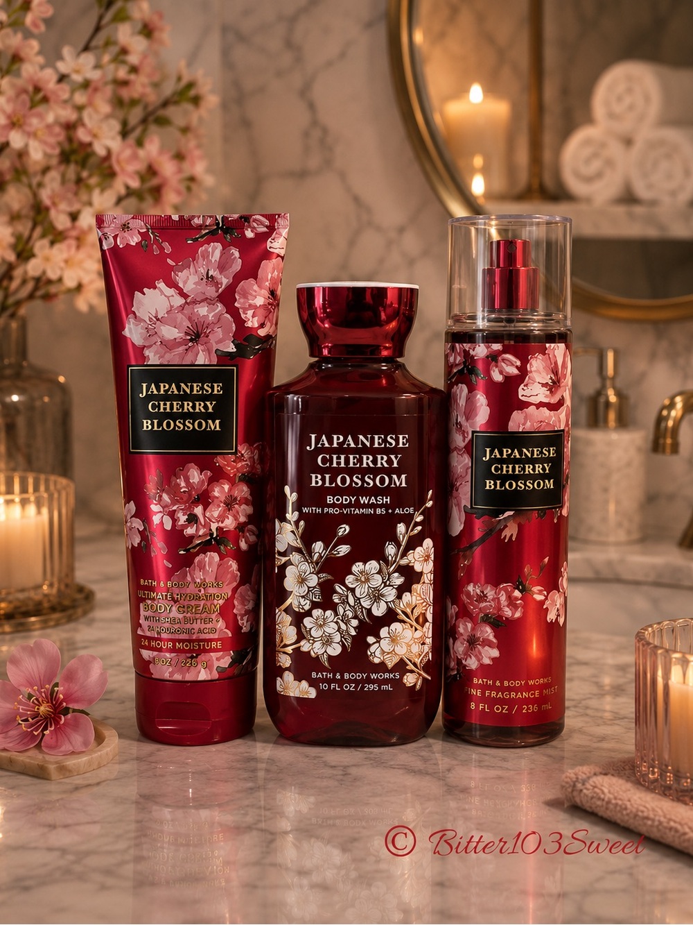 Bath & Body Works Japanese Cherry Blossom Body Care Set